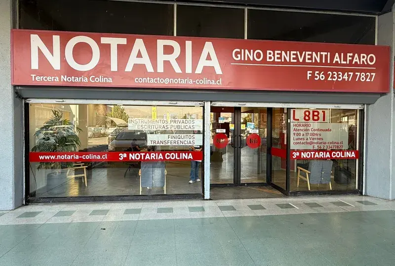 Notaria Gino Beneventi Alfaro 3era Notaria de Colina